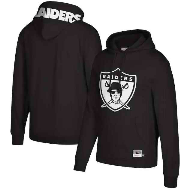 Men's Las Vegas Raiders Black Logo Big Face Pullover Hoodie